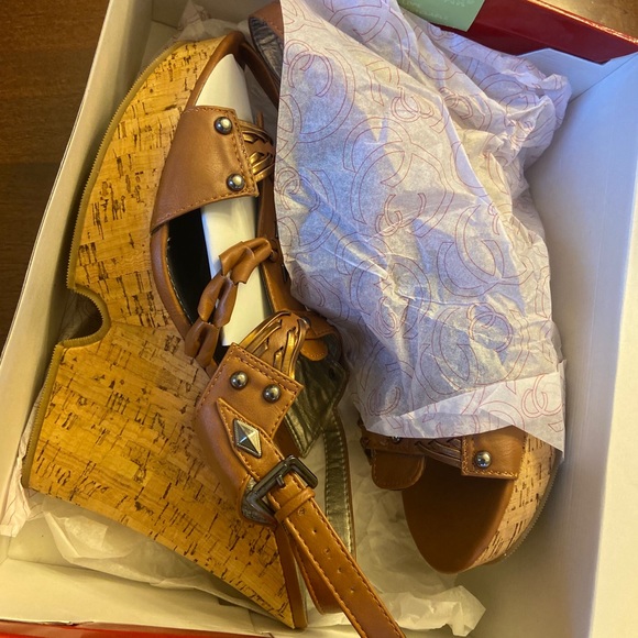 Charming Charlie Cork Bottom Wedges - Picture 2 of 4